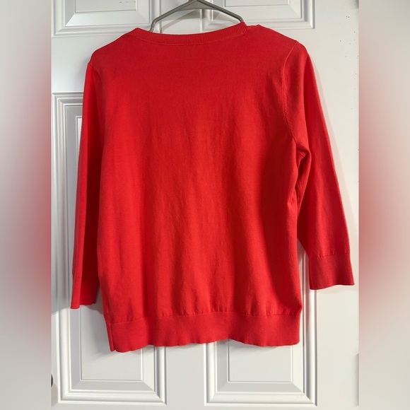 Talbots Vibrant Red Pima Cotton Cardigan✨ - Picture 8 of 8